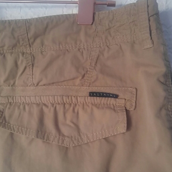 Saltaire Tan Chino Flat Front Cargo Shorts SZ36 - Picture 3 of 8